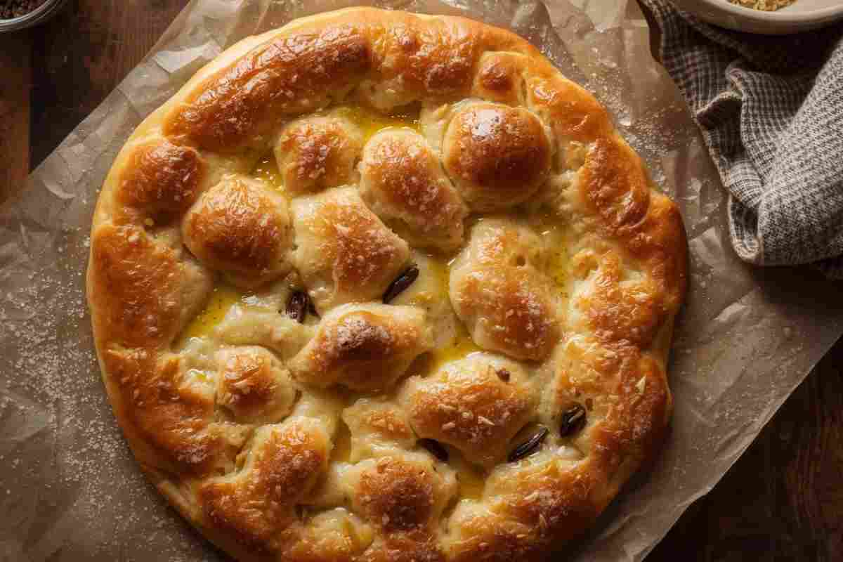 la focaccia prima della farcitura