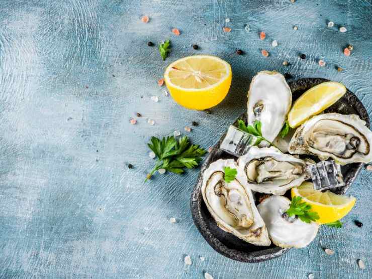 piatto con ostriche