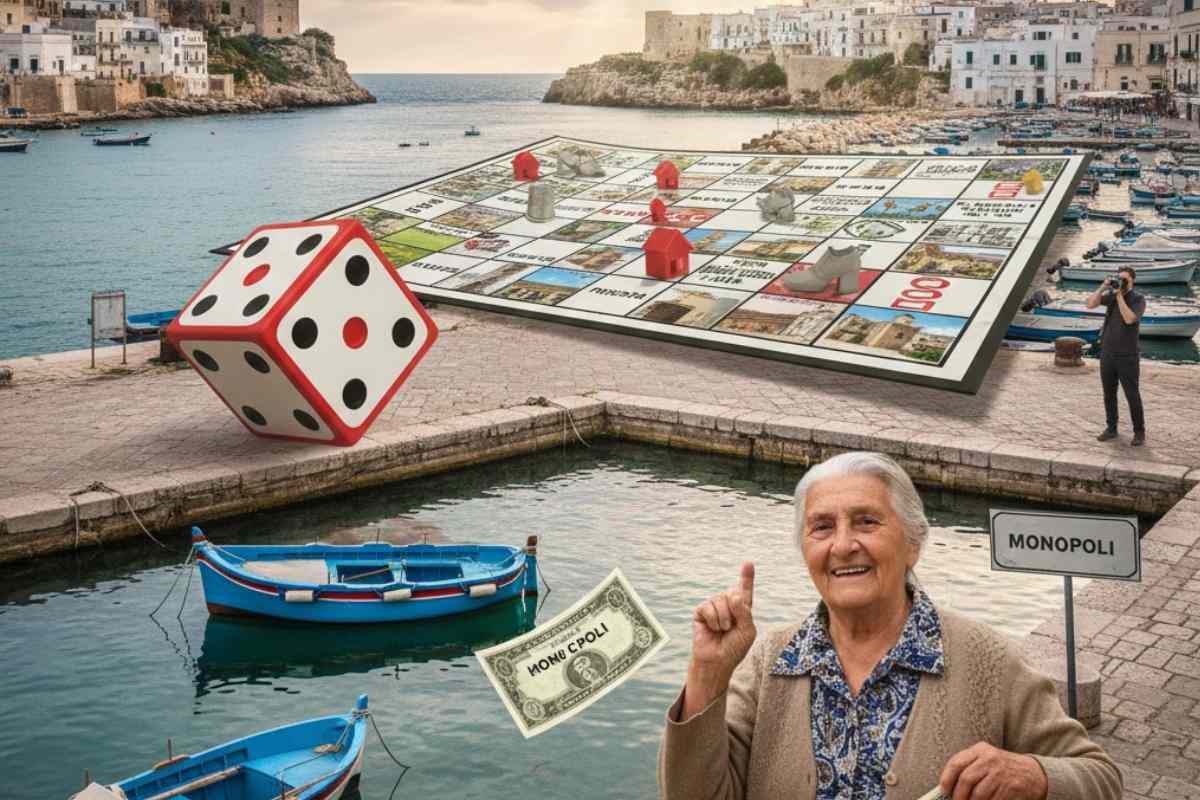 immagine di monopoli e del gioco monopoly con una signora in primo piano