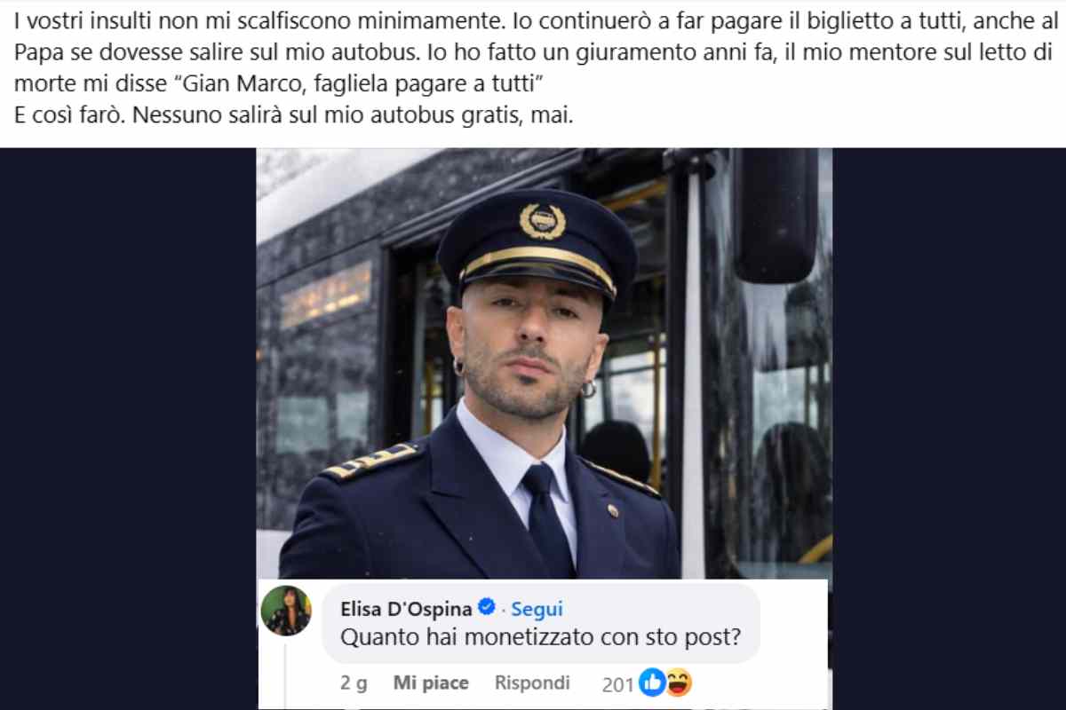 Il post di Saolini e la risposta di Elisa D'Ospina