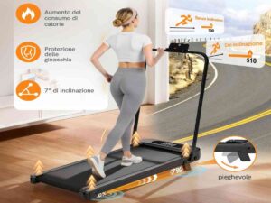 Ragazza sul tapis roulant